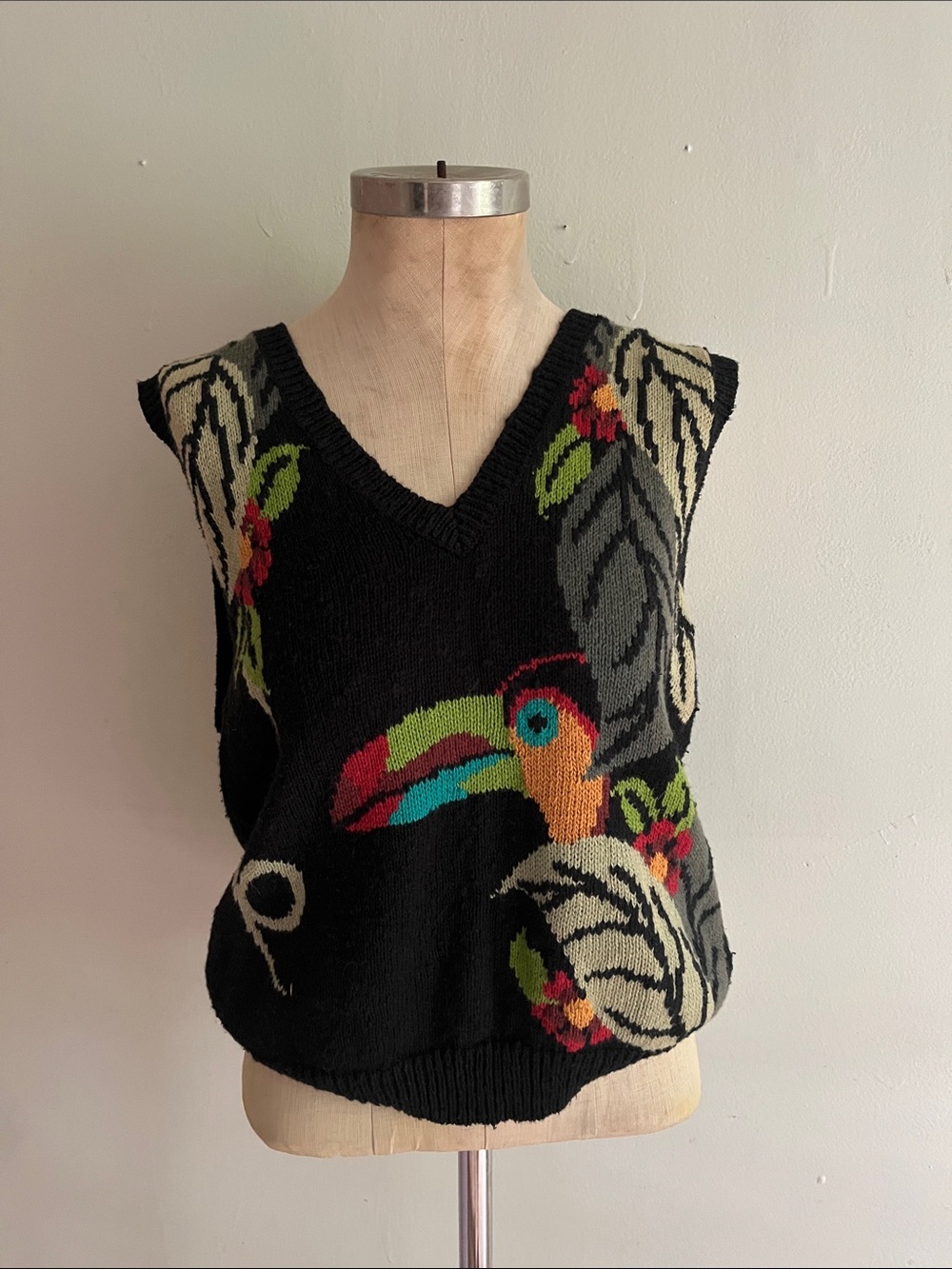 Herman geist hand embroidered Tucan Bird Design
